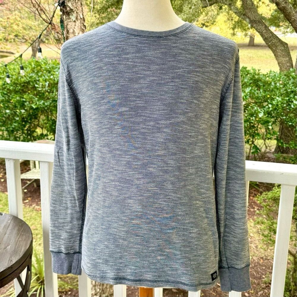 Jack Spade BENNING long Sleeve Crew Shirt. Blue/white. Size Medium.